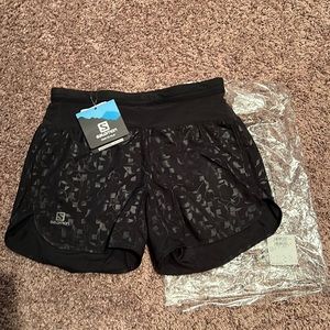 Salomon - Women’s XA Running Shorts - Black- size S